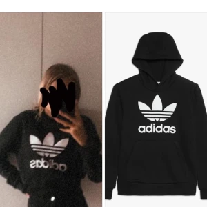 Adidas hoodie  - Hej! Säljer en Adidas Hoodie st:Xs,S vet inte riktigt Inga slitningar som man märker av På både tröjan eller Trycket säljer för 100+frakt på 59