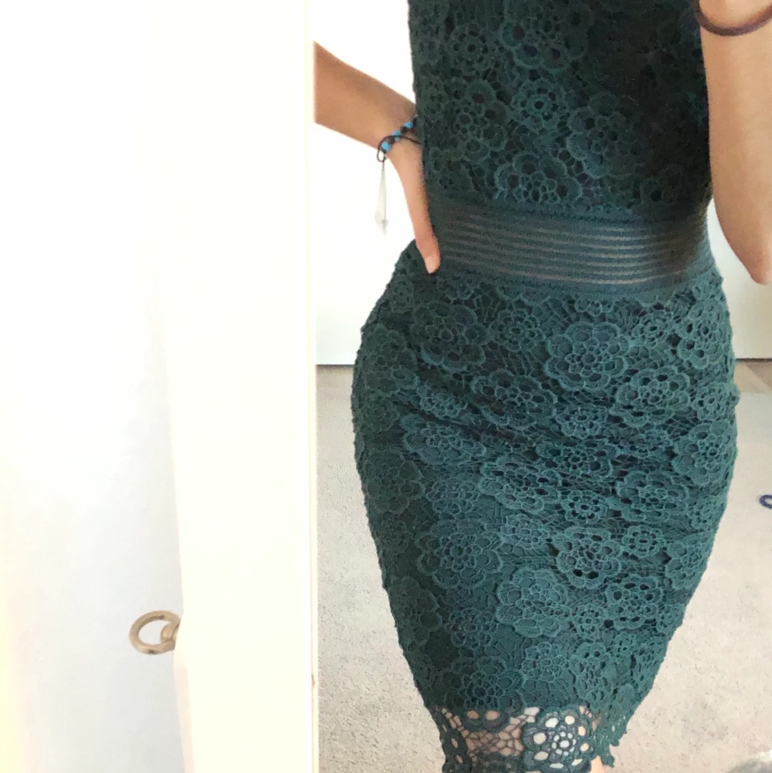 Mörkgrön klänning xs-s