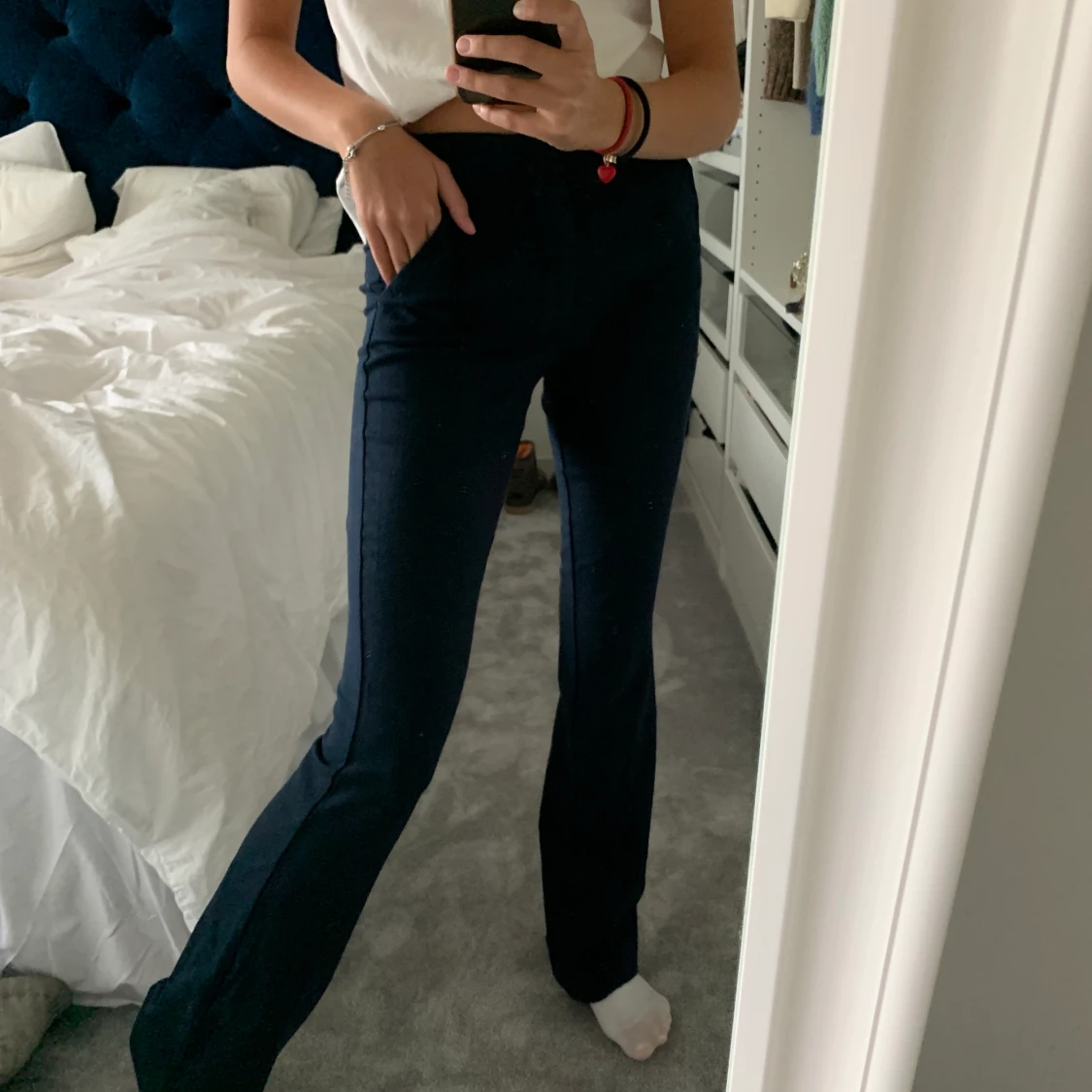 Mörkblå kostymbyxor