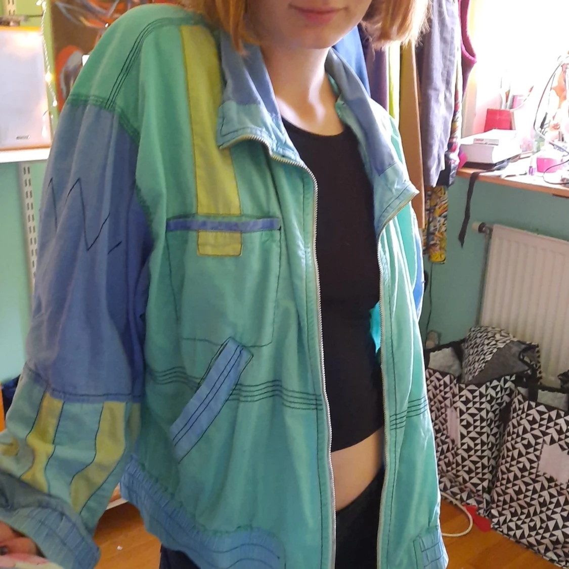 JACKA i tunt tyg 80s - 90