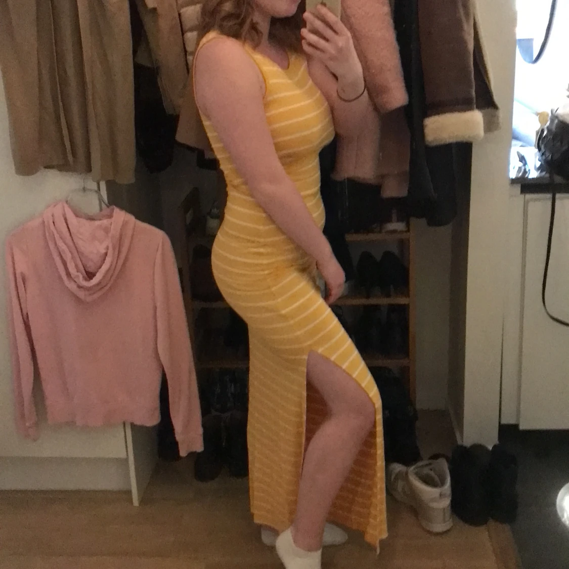 Randig långklänning i storlek XS - 90