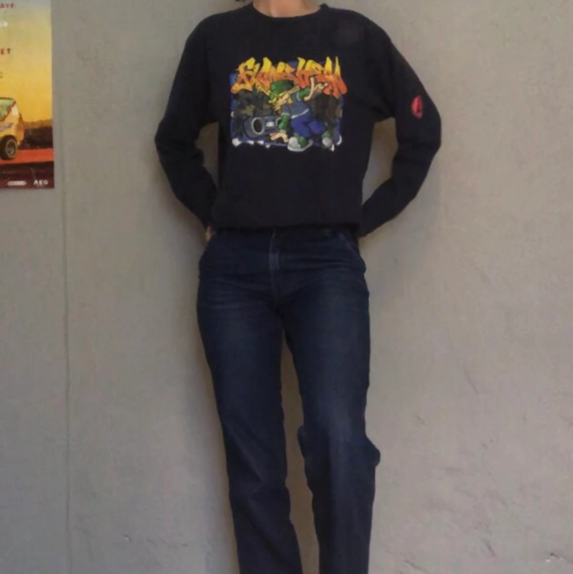 Blå långärmad tröja Storlek. XL - 91