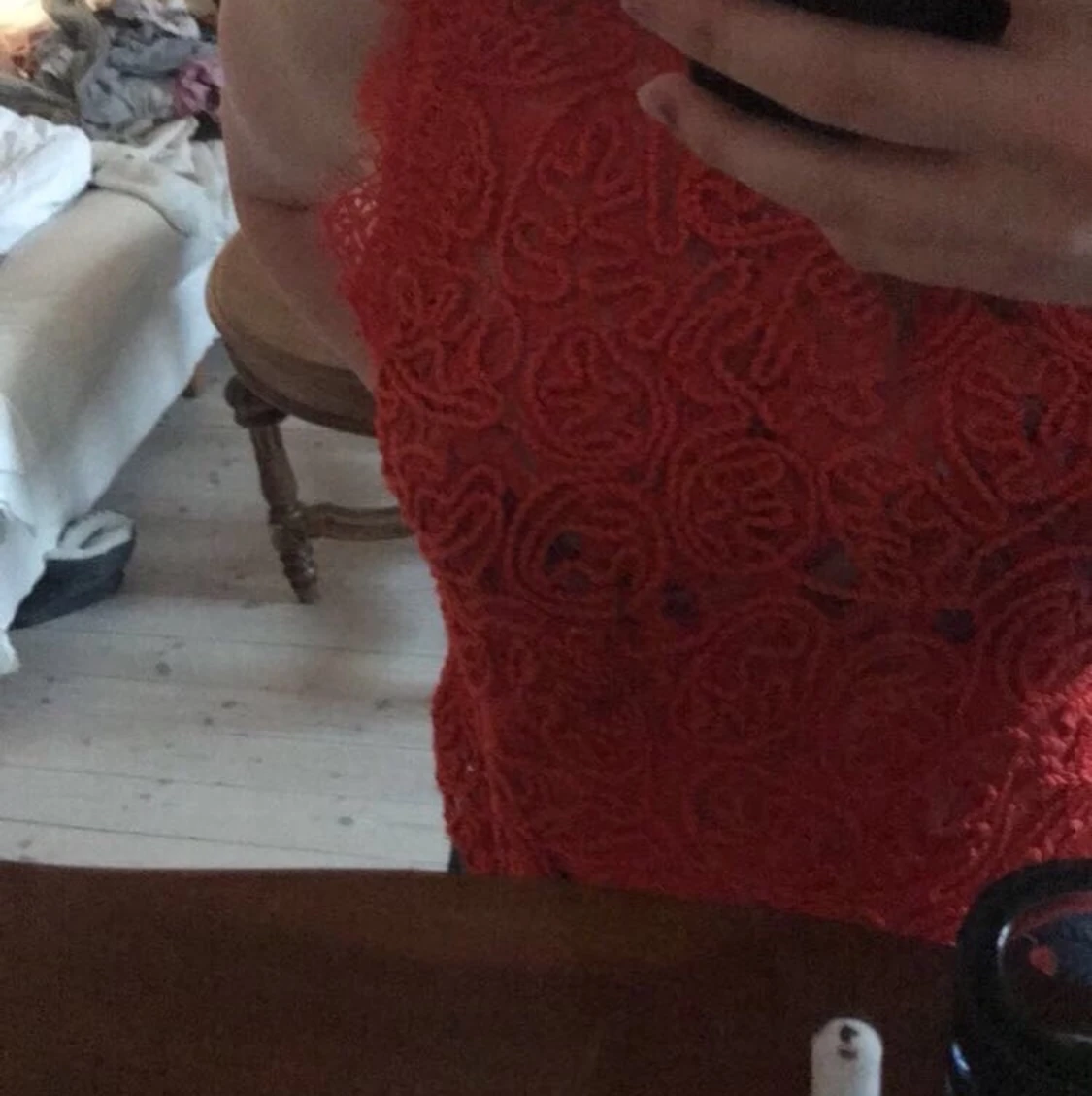 Zara tröja röd spets