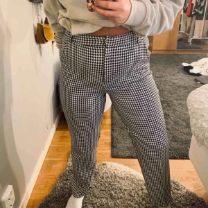  - Rutiga kostymbyxor i storlek 40, men skulle säga att de passar 36-38