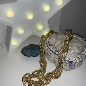 Guld halsband  - Har aldrig använt halsbandet, den är från glitter, kontakta mig för mer information ni vill veta om halsbandet :) 