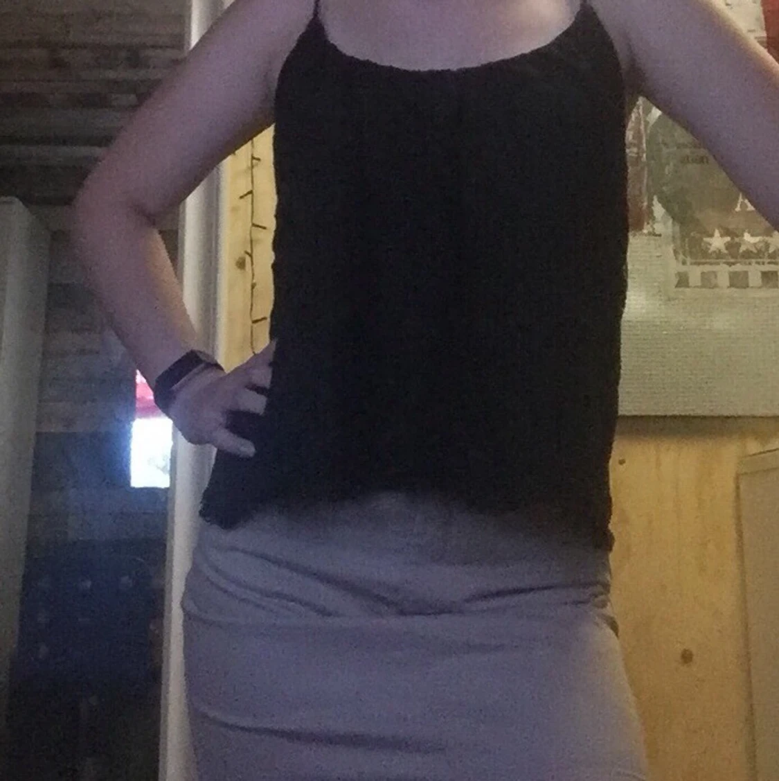 Flower trimmed tank top from BIK BOK