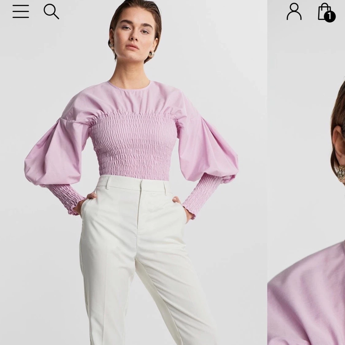 Ljuslila blus i från Ginatricot