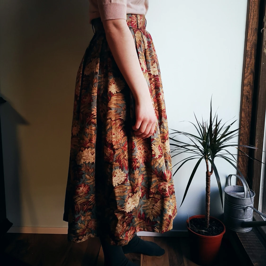 Blommig vintagekjol  - 90