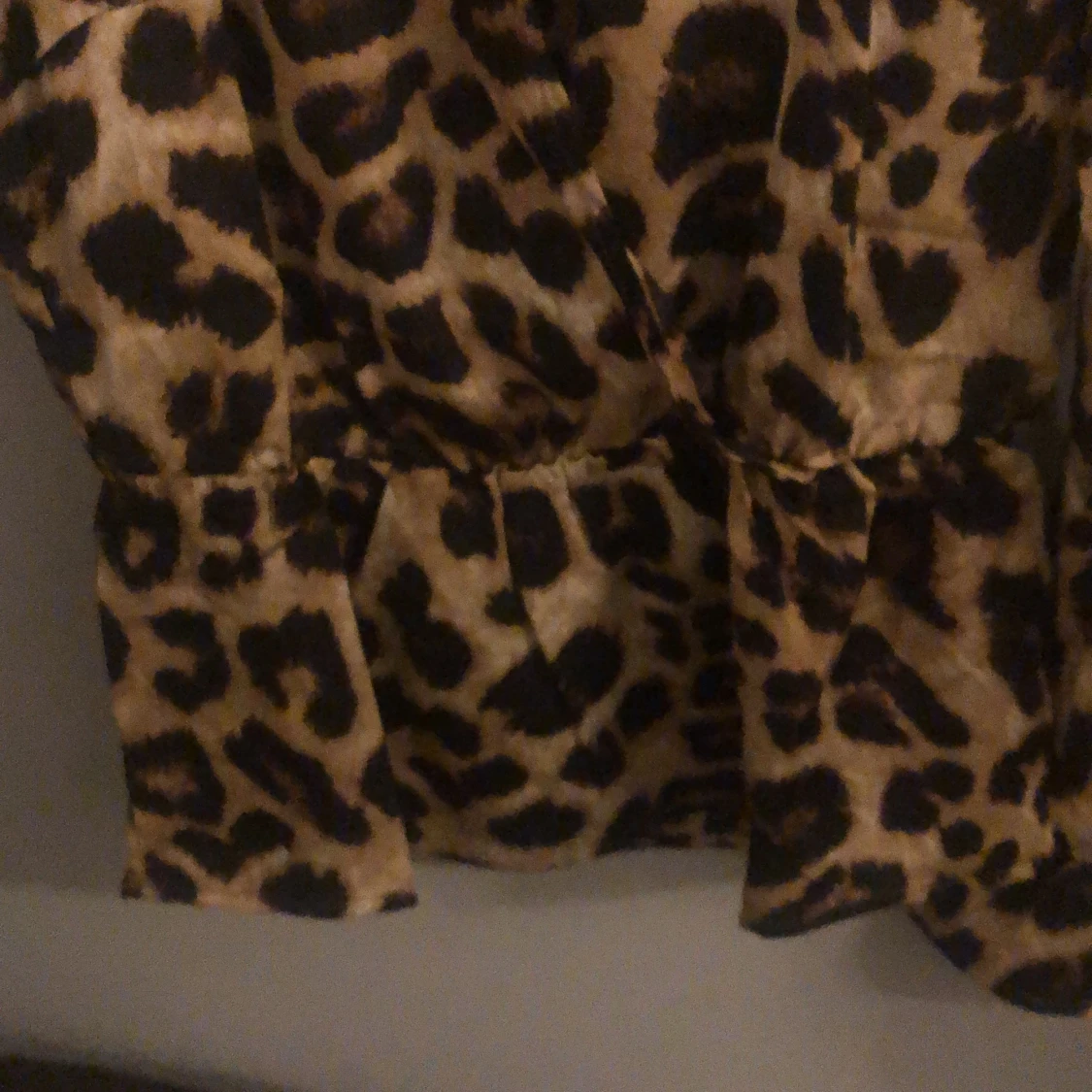 Oanvänd blus leopard