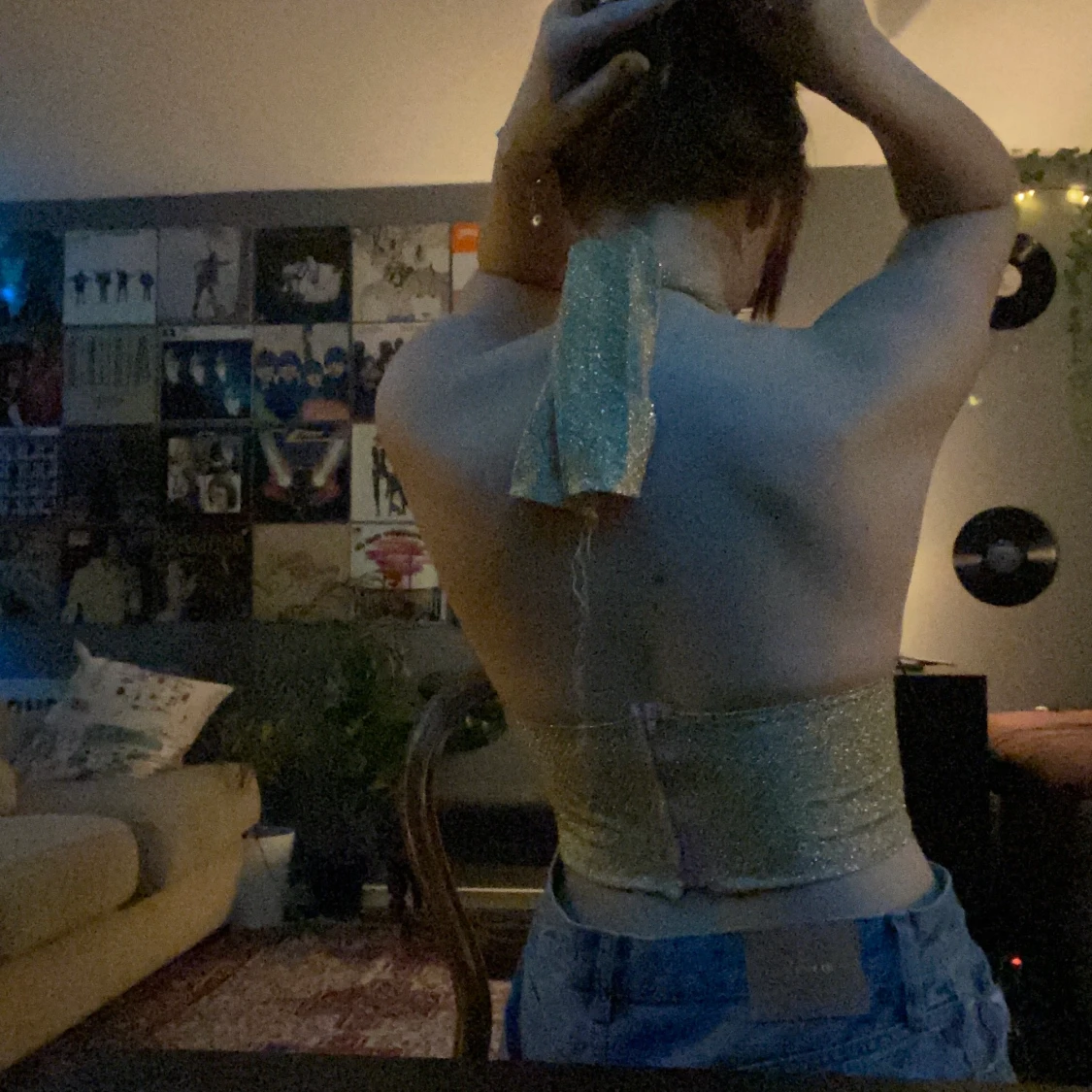 Guldglittrig top - 91