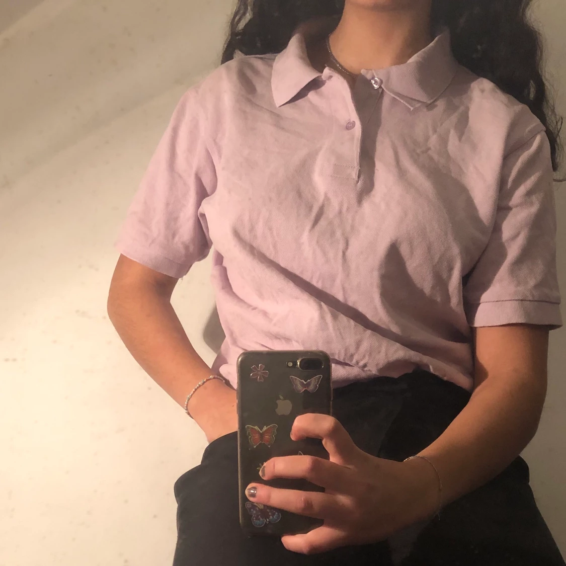 Ljusrosa/lila piké tröja! 