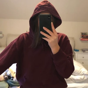 Hoodie - Vinröd hoodie från HM i stl XS. Köparen står för frakten 