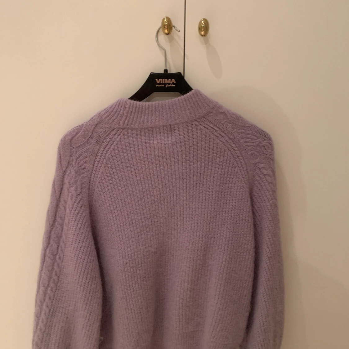 Stickad alpaca blend kofta  - 90