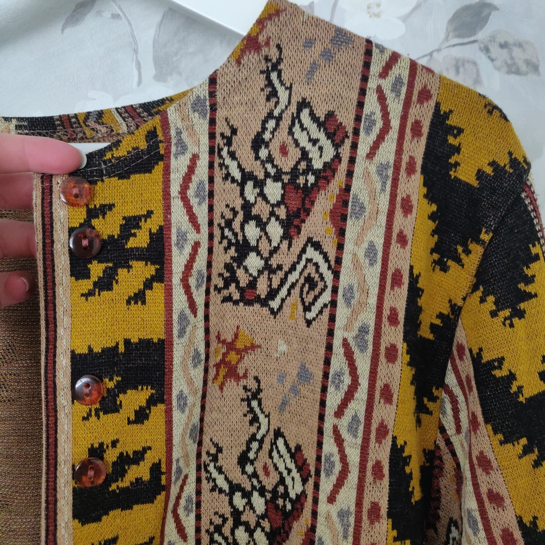 Mönstrad kofta - 90