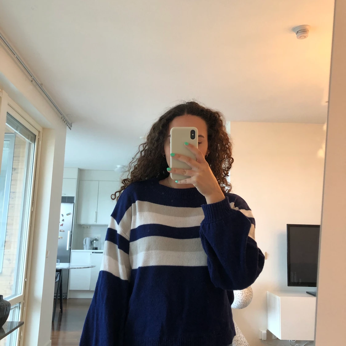 Blue stripped sweater - 90
