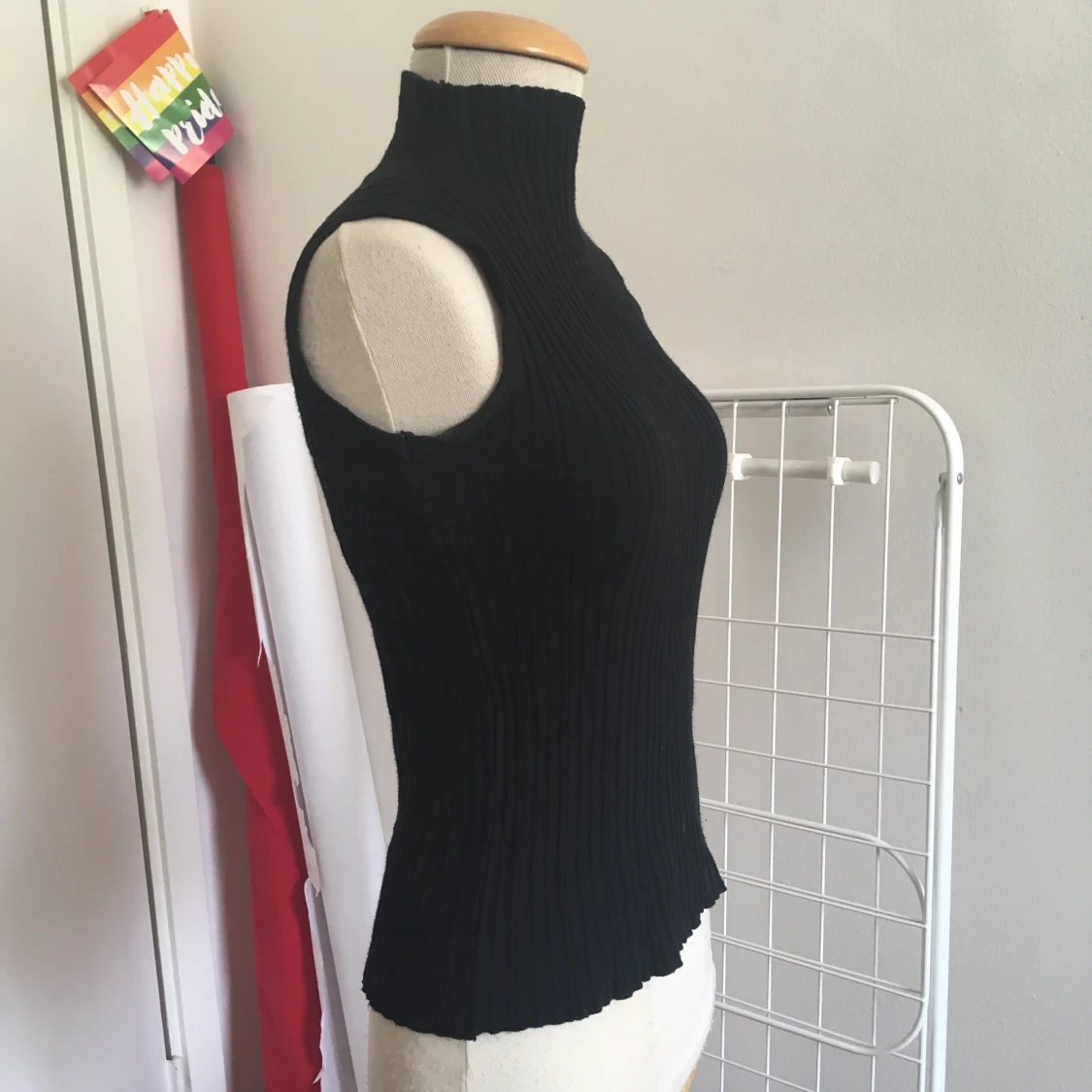 Svart polotröja S/M