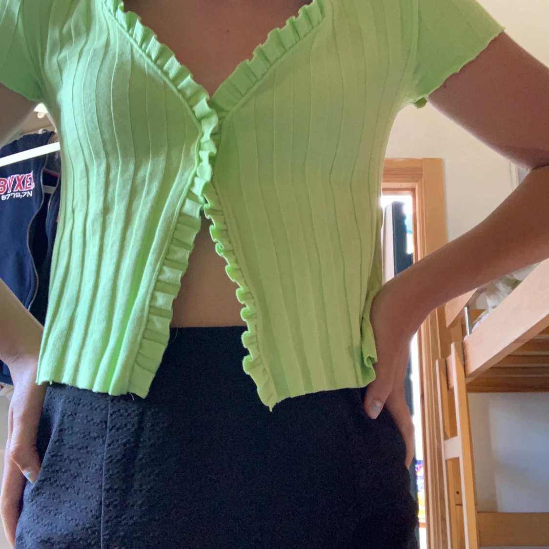 Croissant räfflad top - 90