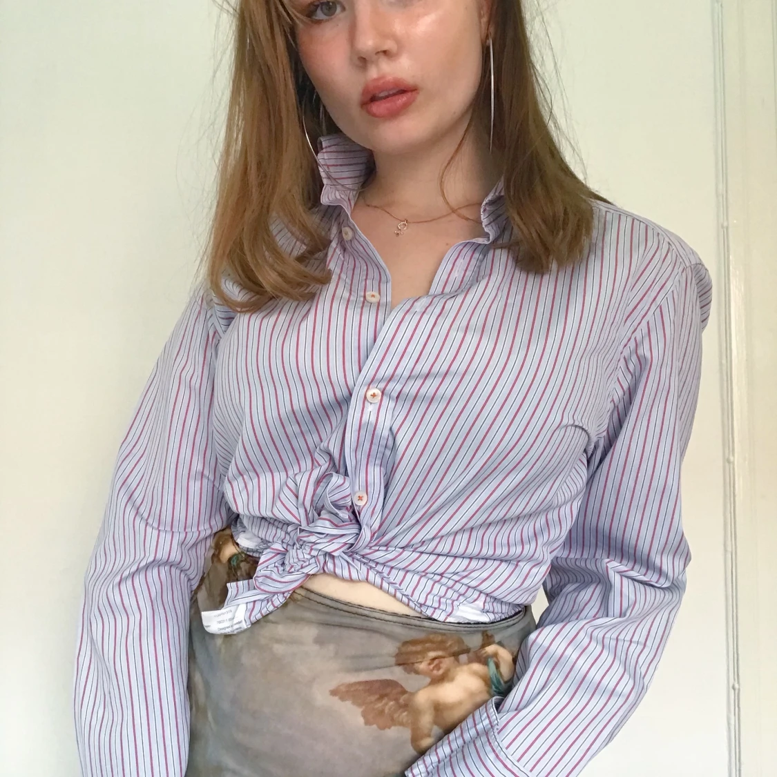 Randig oversize skjorta