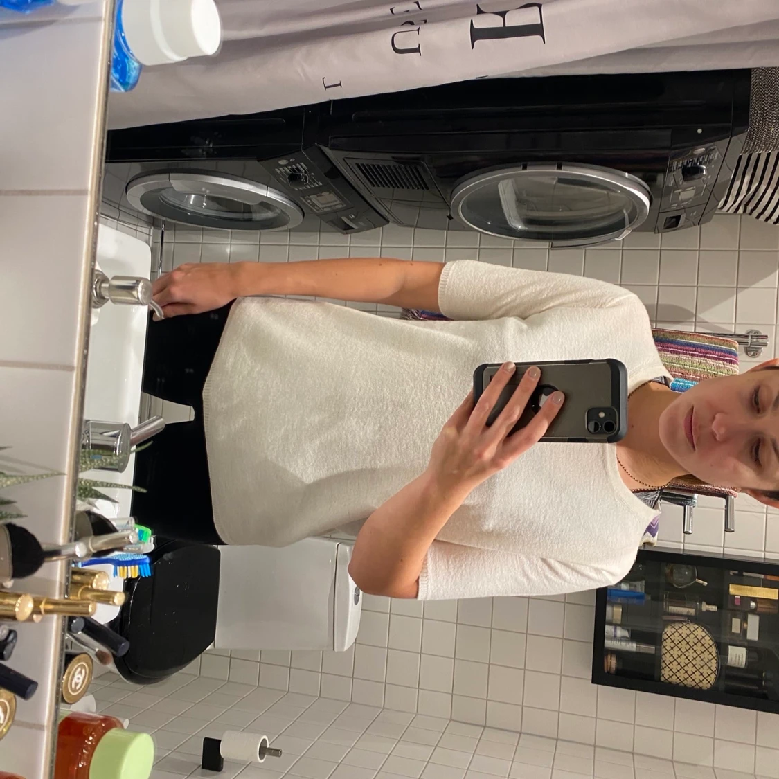 Helt ny soft goat t shirt - vit  - 91