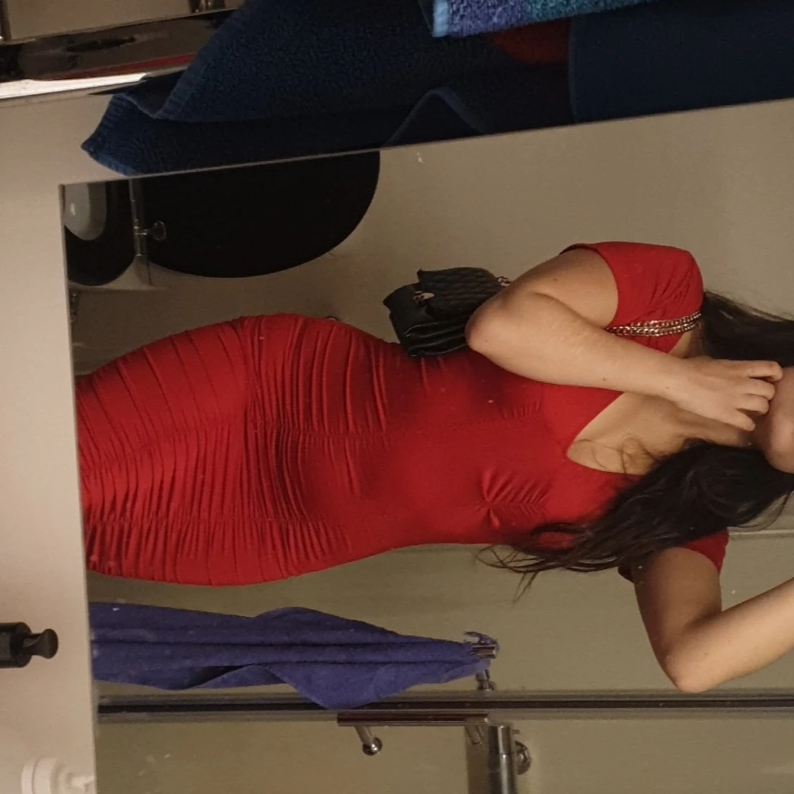 Röd festklänning - 90