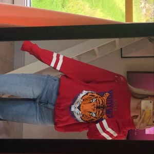 Sweatshirt - En röd sweatshirt ifrån gina, sparsammt använd