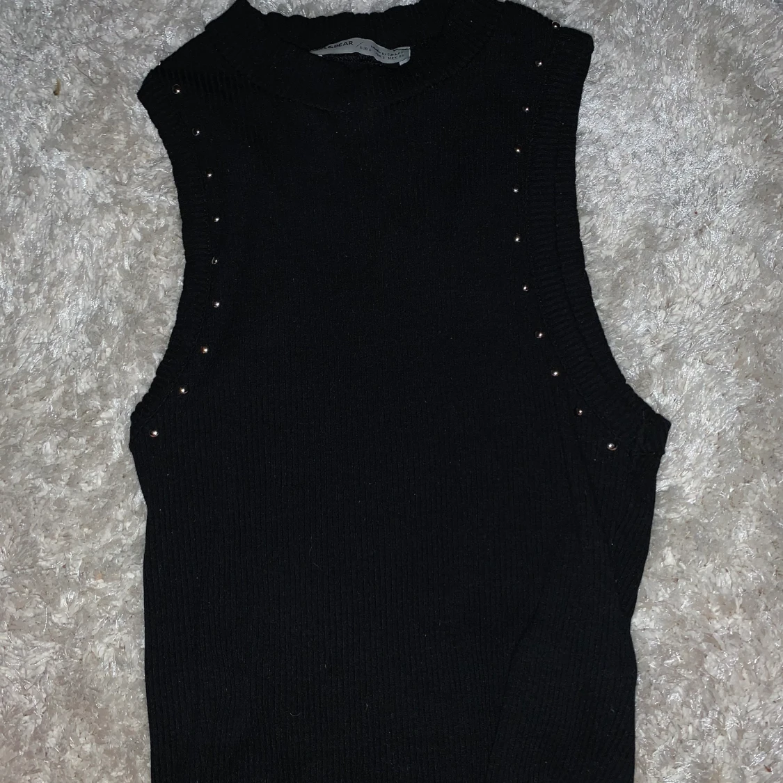 Ribbad tröja med detaljer  - 90