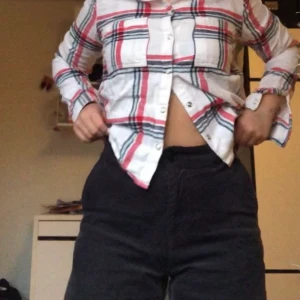 Rutig skjorta - Denna superfina rutiga skjorta köpt second hand men säljer då den inte kommer till användning. Den är lite croppad och är superfin med ett par högmidjade jeans. Det står ingen storlek men skulle gissa att den passar bäst xs-m!