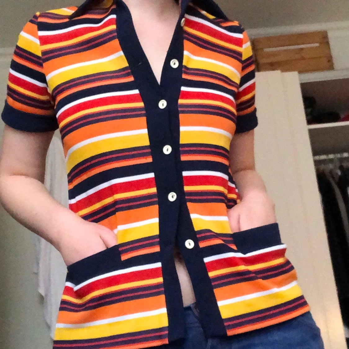 Randig färgglad skjorta - 90