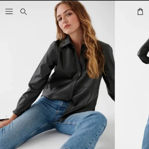  - Populäraste och snyggaste skinn-skjortjackan från ginatricot! Slutsåld i alla butiker, helt oanvänd! Säljer då jag inpulsköpte denna men kommer tyvärr aldrig till använding och den förtjänar mer kärlek 💖 