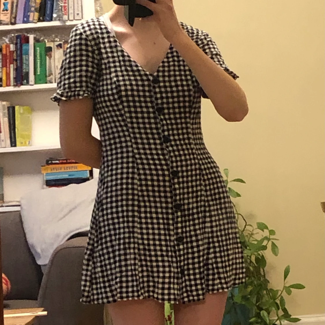 Rutig klänning från H&M