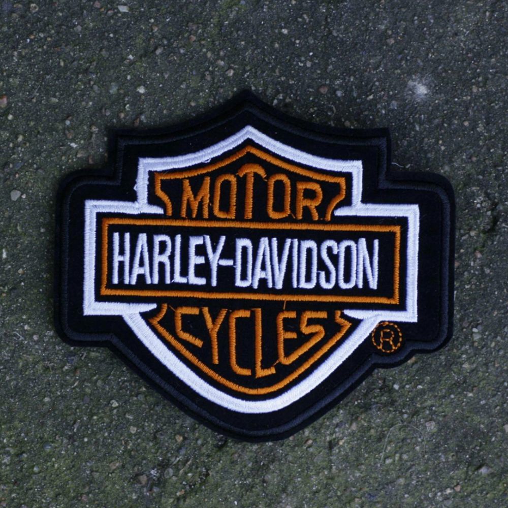 HARLEY-DAVIDSON tygmärke ca 12x11 cm Fri frakt! . Accessoarer.