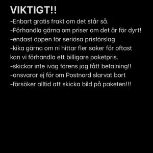 Information vid affär!! - läs gärna