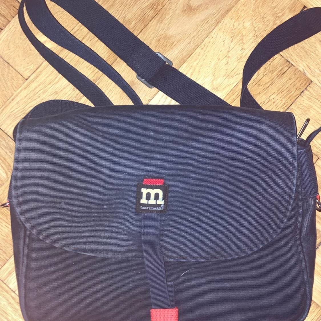 Blå marimekkoväska - 91