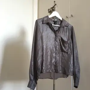 H&M Silver glittrig blus. Använd 2-3ggr.   Swish, eller möts upp runt Sthlm. Köparen står för frakt 🌻