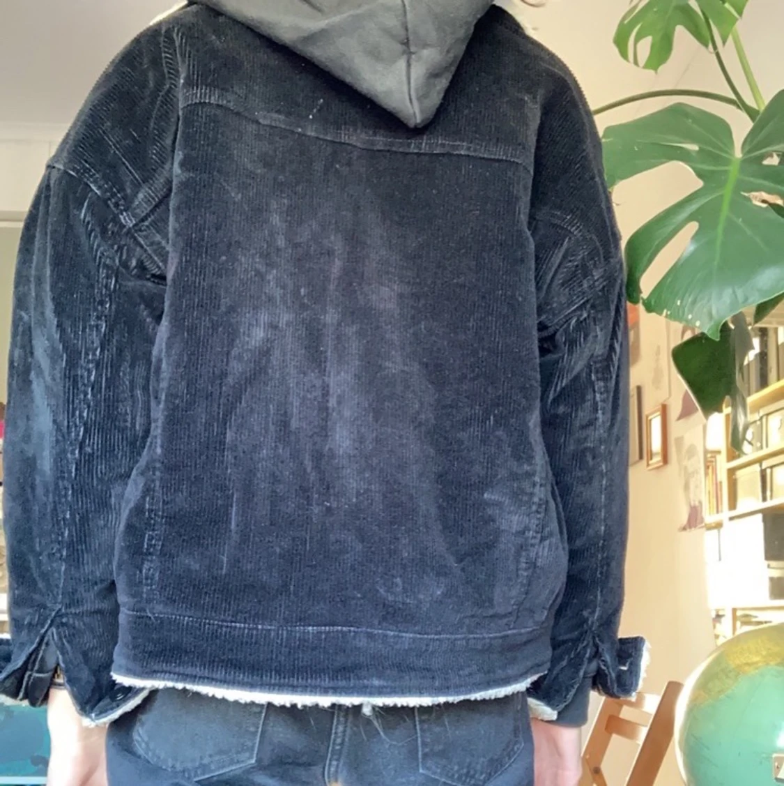 Svart Manchester jacka med teddy foder - 91