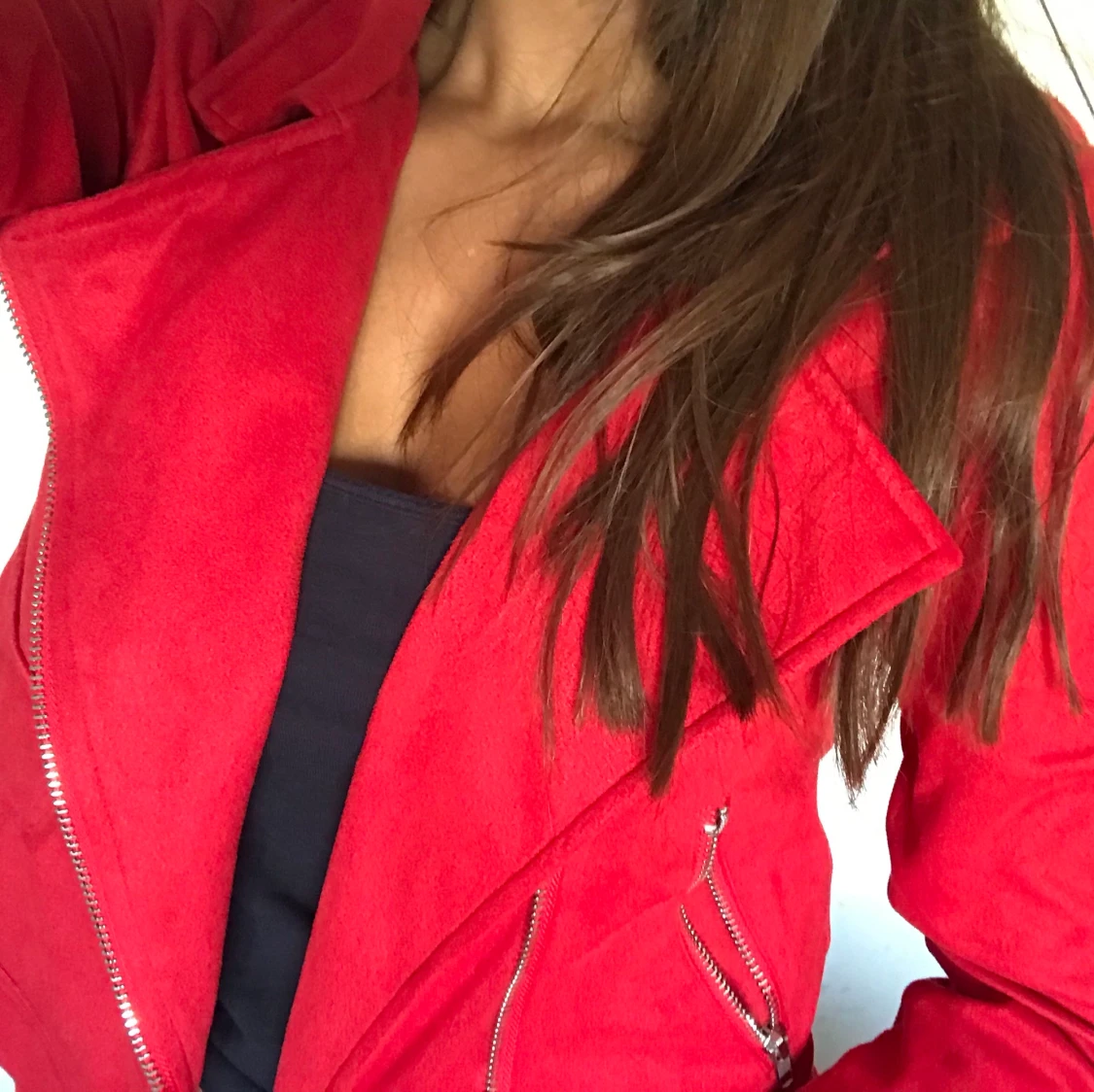 Röd mocca jacka i strl xs - 91