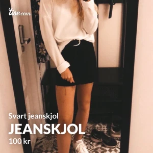 Jeanskjol - Jätte fin svart jeanskjol,bara o fråga om man undrar något, frakt tillkommer 🧡