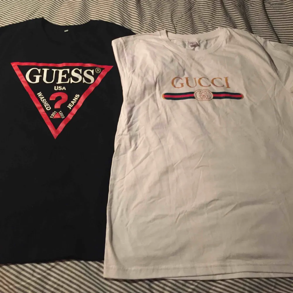 Helt nya Guees och Gucci t-shirts  Strl L och XL  100/st eller 170 för både två:) . T-shirts.