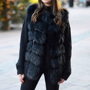  - HELT ny och oanvänd pälsväst. 