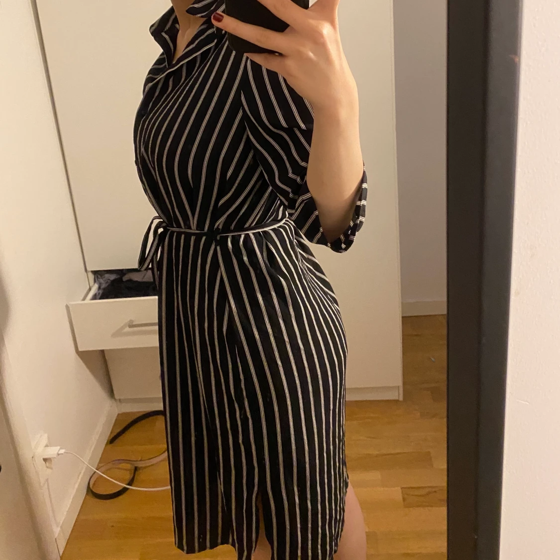 En randig skjortklänning  - 90