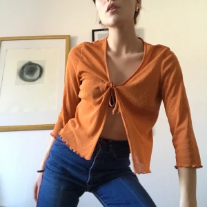 Vintage cardigan - gratis frakt! - Trendig kofta i orange! Strl 38🍊 Frakt ingår!