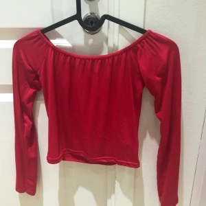Crop Top  - En röd långärmad crop top som inte har använts en enda gång. Köpt på boohoo och prislapp finns kvar. Tröjan är basic men ändå fin men säljs pågrund av att den inte används. 