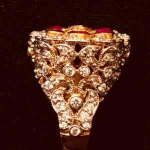  - Selling my brand new real ruby stones with cubic zircons ring gold plated  . Never worn 