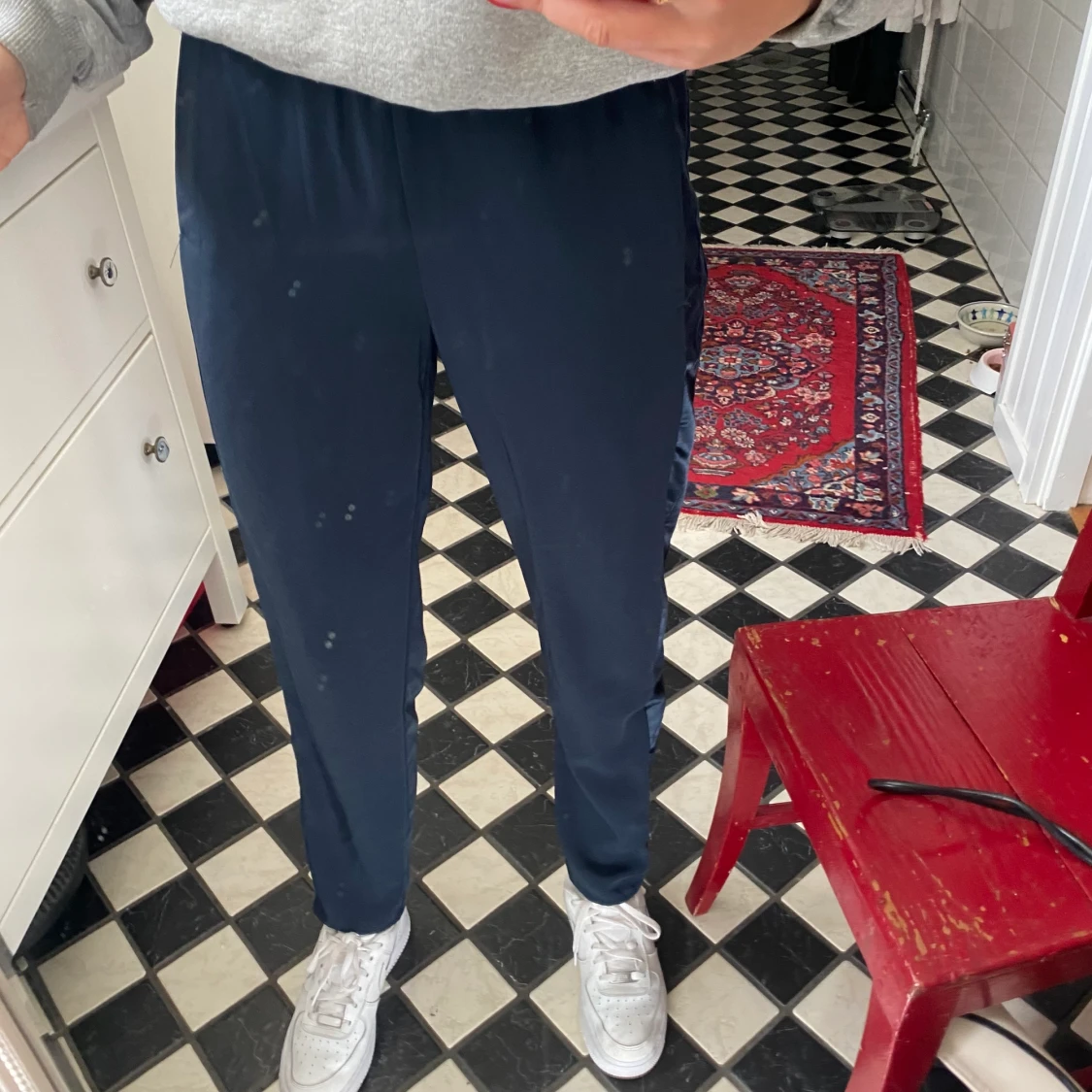 Blåa byxor från hm  - 91