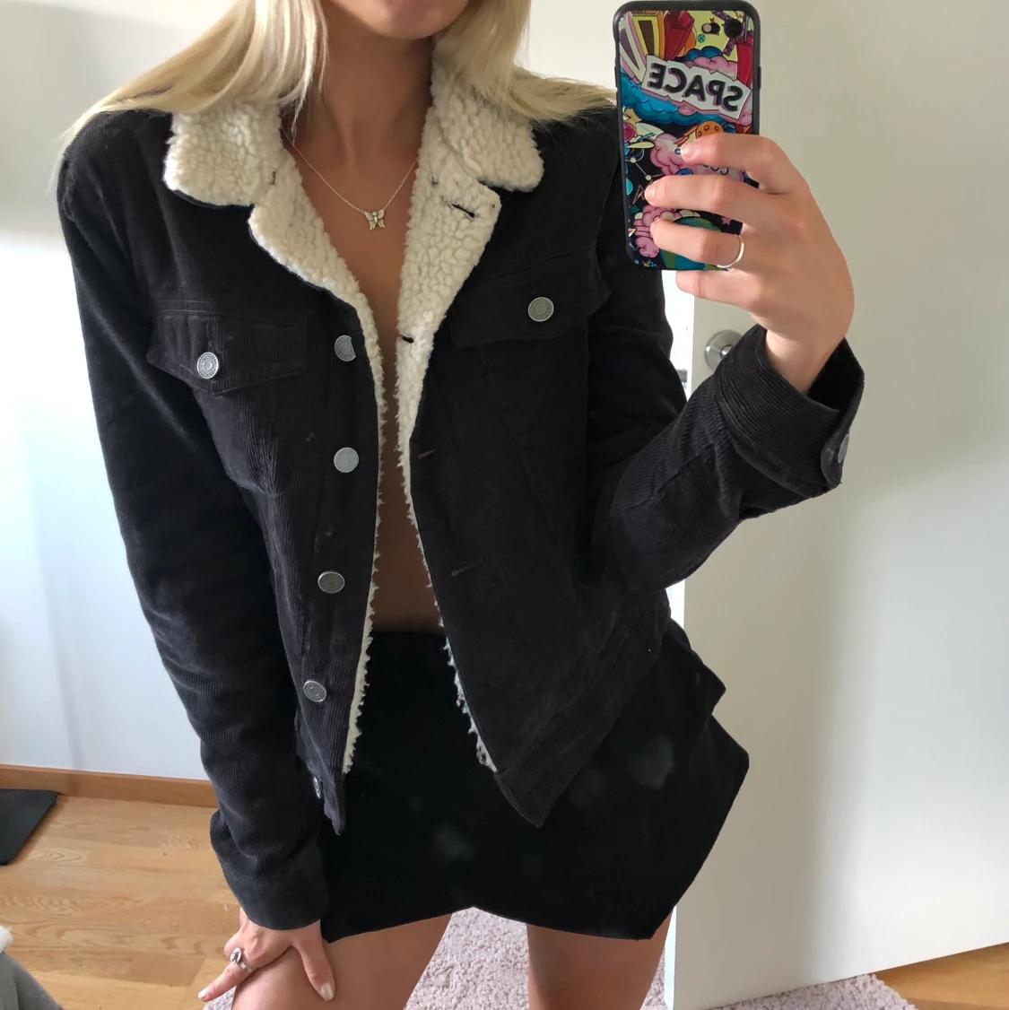 Manchesterjacka med ullkrage