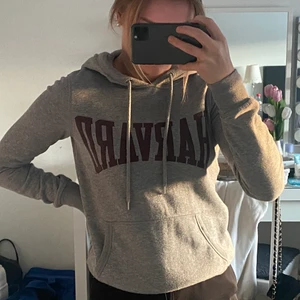 Grå hoddie - Fin grå hoddie med tryck. Säljer för att den inte kommer till användning. Pris och frakt kan diskuteras💕