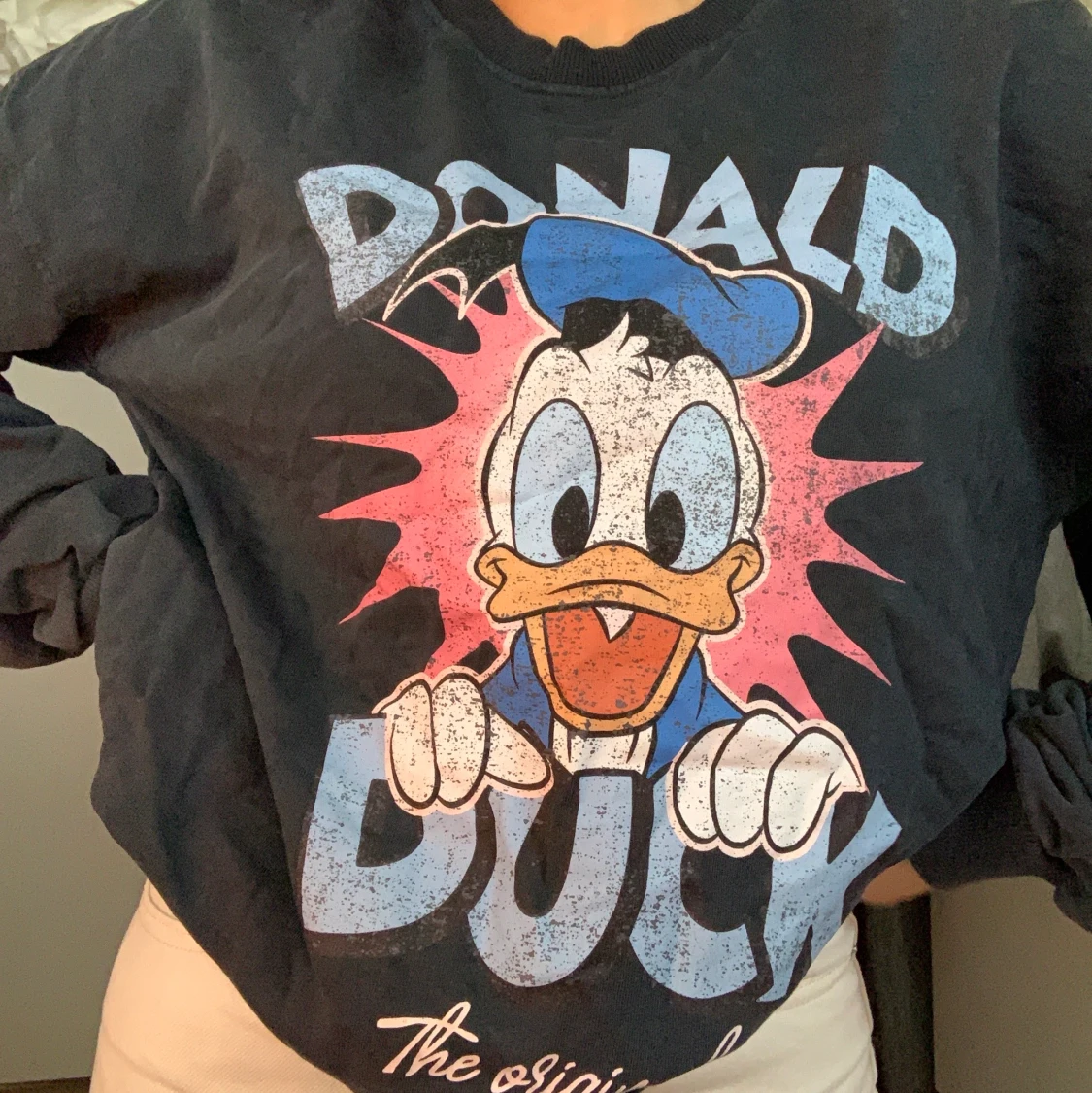 Sweatshirt med Donald Duck tryck