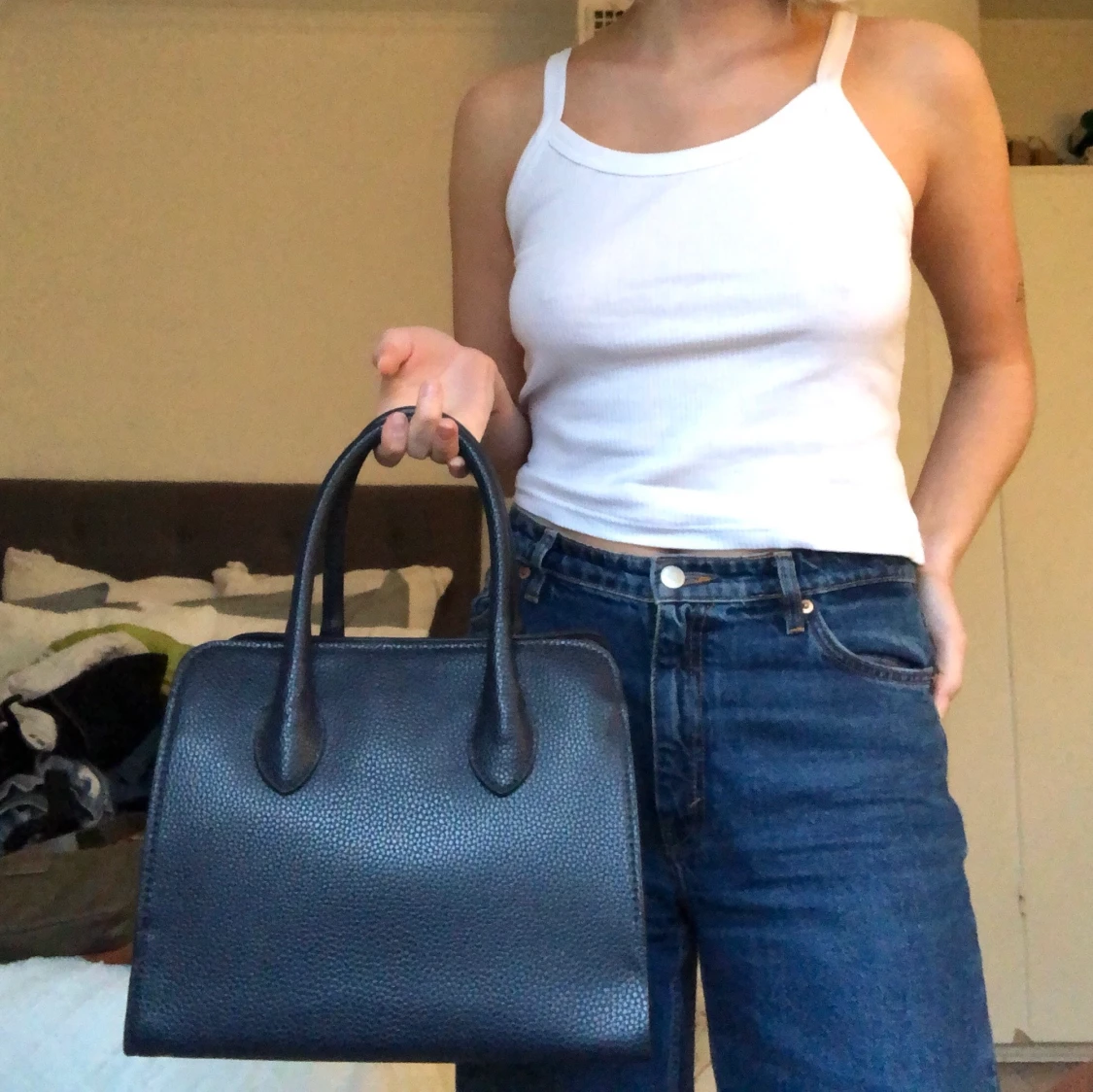 Marinblå väska  - 91