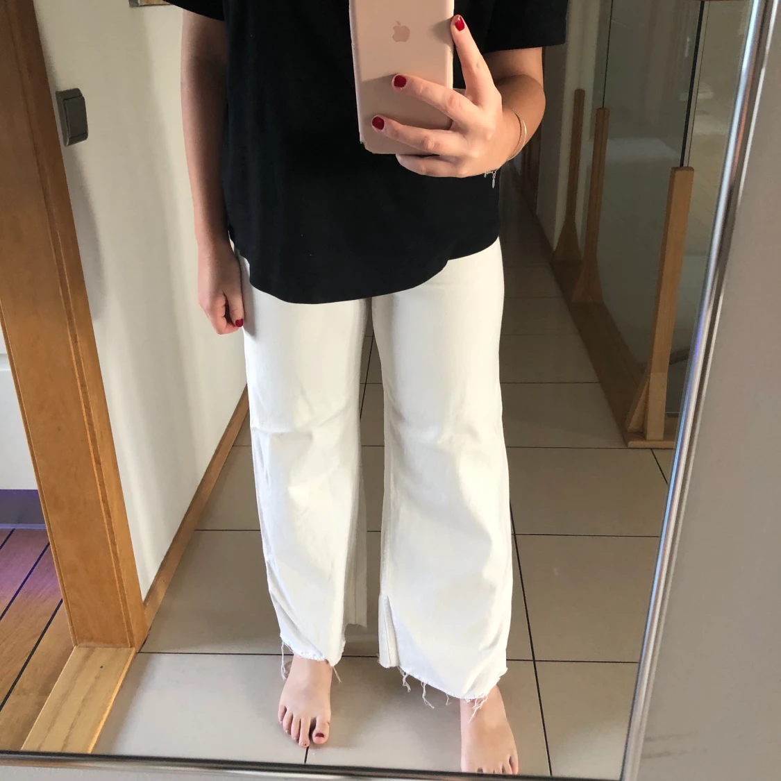 Vita Zara jeans supersnygga