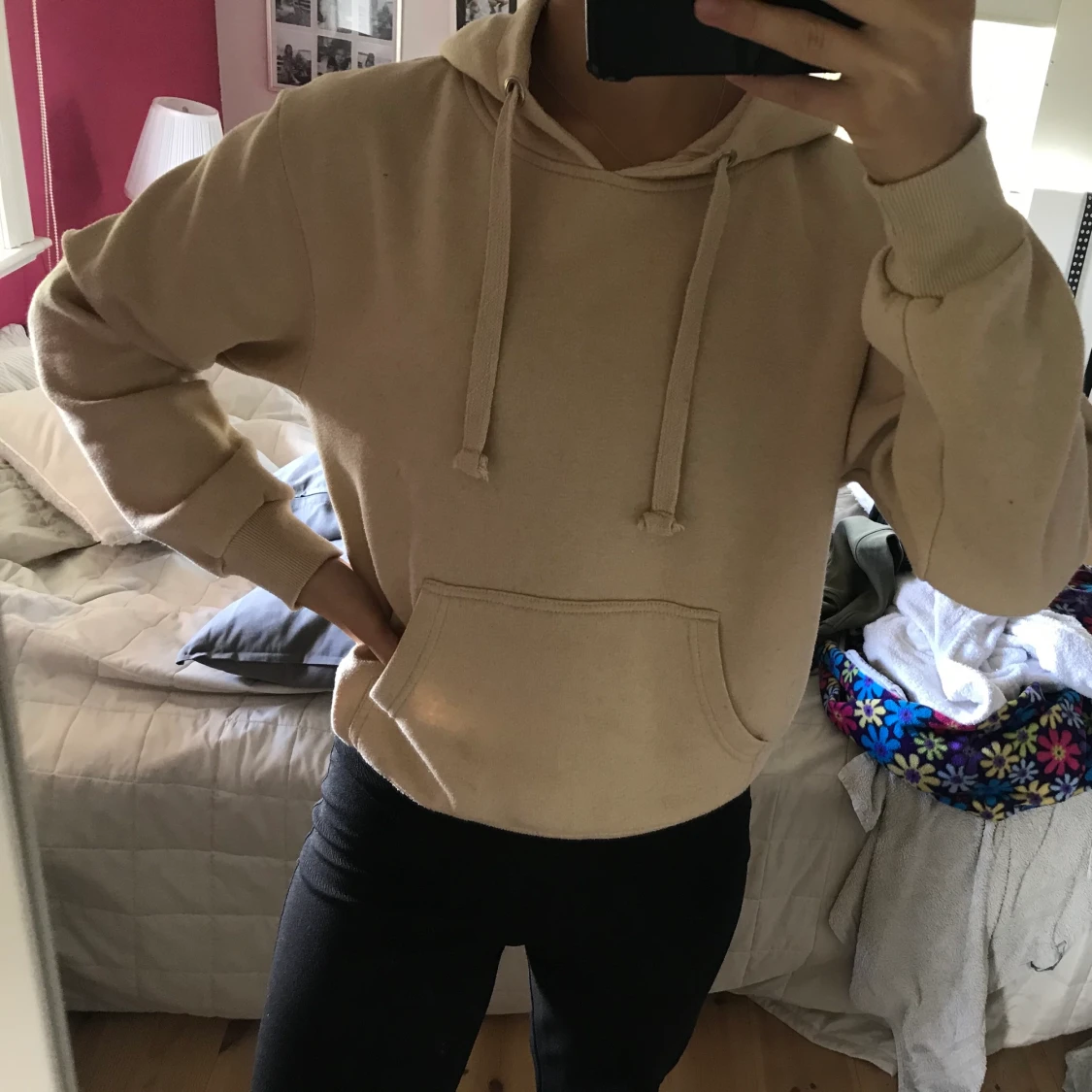 Beige hoodie
